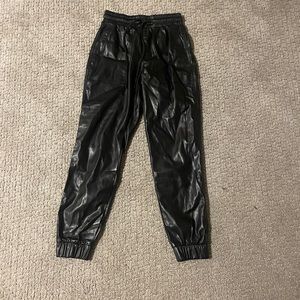 Blanknyc leather joggers